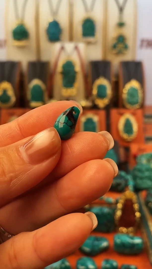 未镶嵌绿松石.网花 单颗