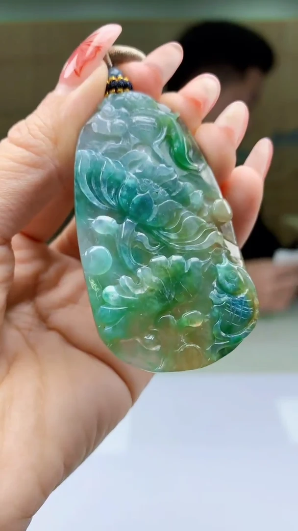 【闪购商品】定制翡翠未镶嵌4917ty-毛货挂件76