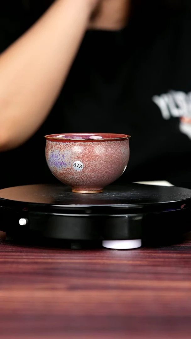 杯子673#白露伟一级品原矿钧瓷水缸杯