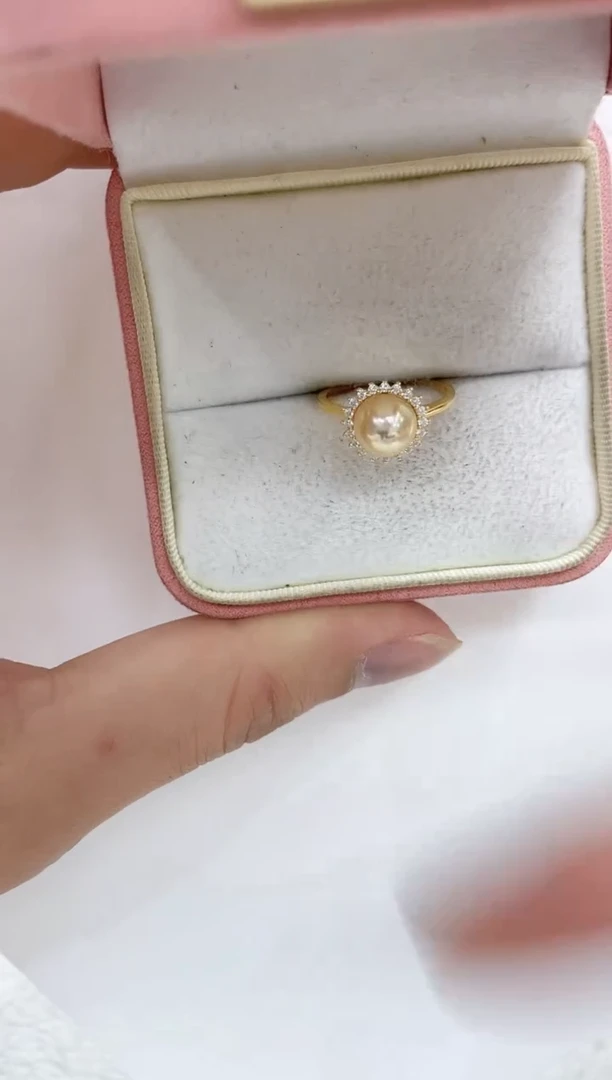 【闪购商品】海水珍珠戒指银S925镶嵌海水珍珠戒指