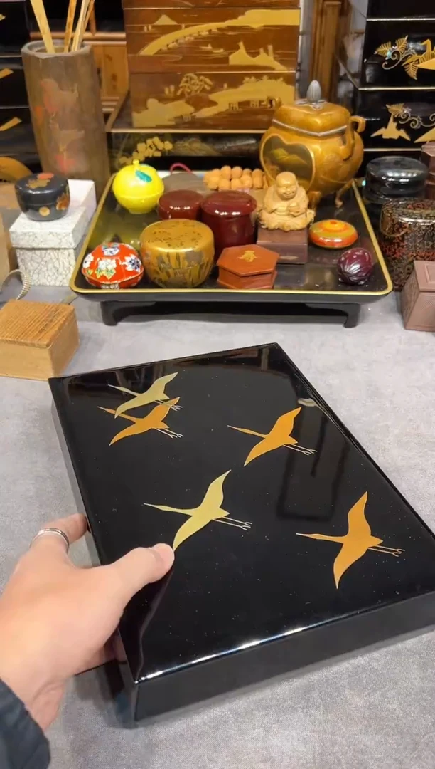 平安象彦 文盒 大漆漆器大漆漆器