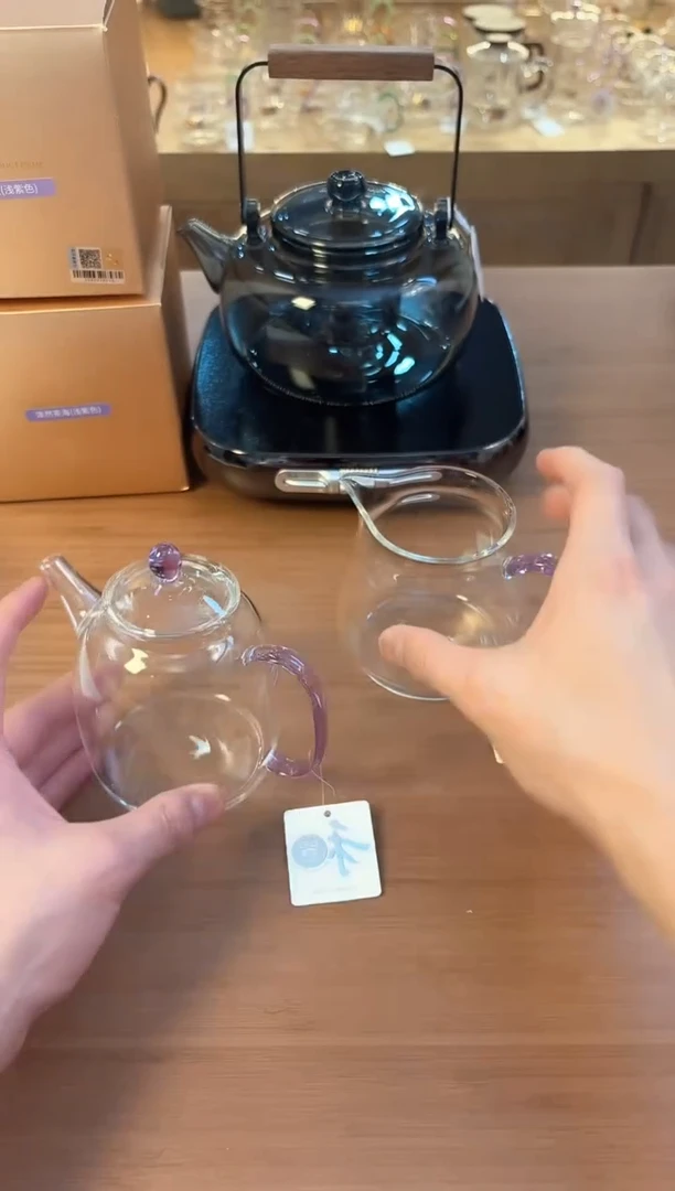 禾器-泽然茶海-浅紫色+禾器宴辰壶浅紫