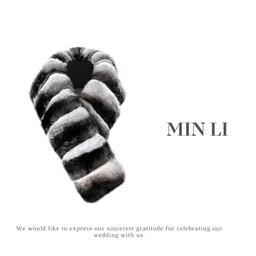 【 MIN LI 】贵妇风獭兔毛围巾
