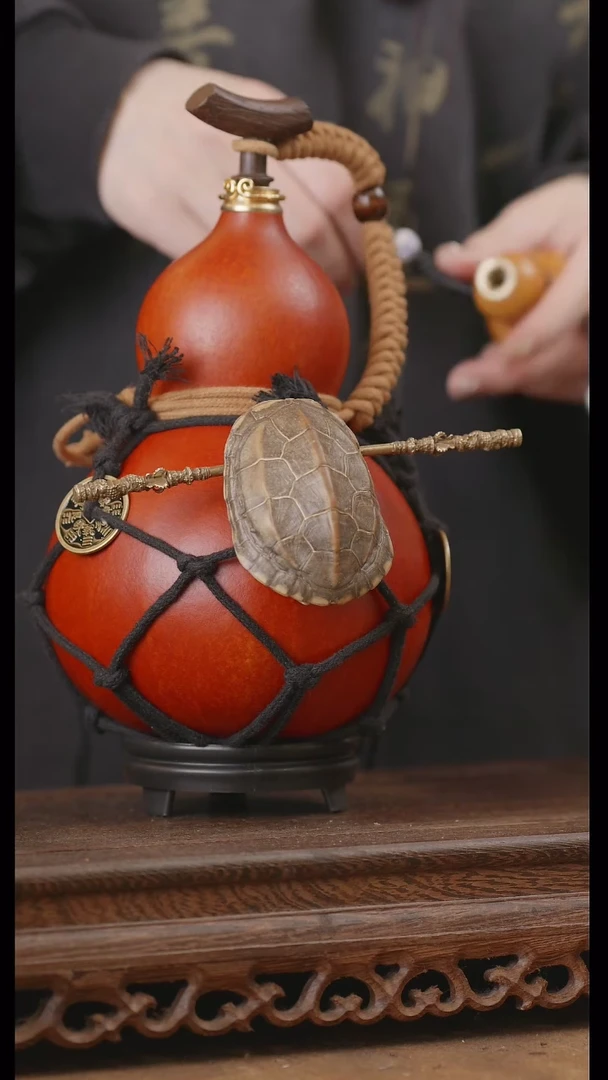 【闪购商品】206号精品天然大漆工艺防渗内胆酒葫芦~