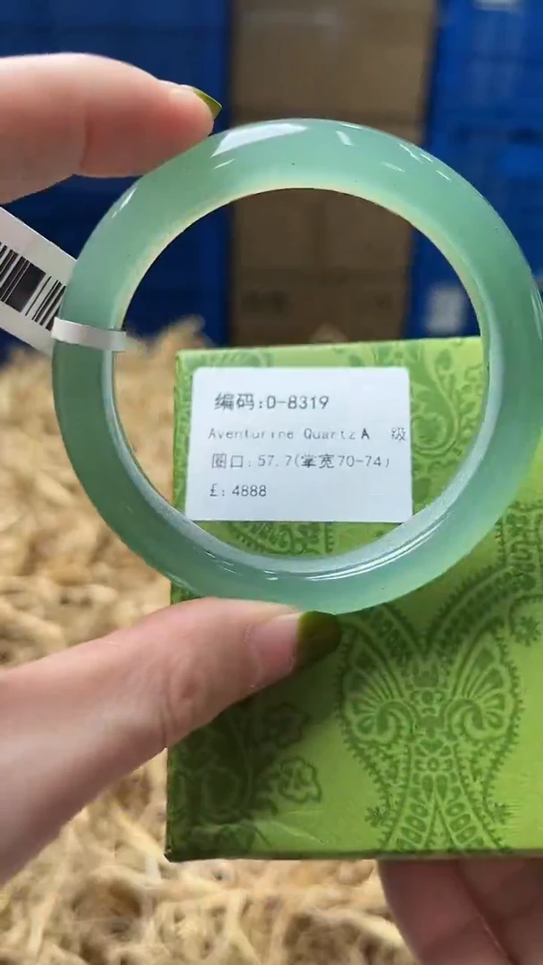 未镶嵌手镯石英质玉D8319