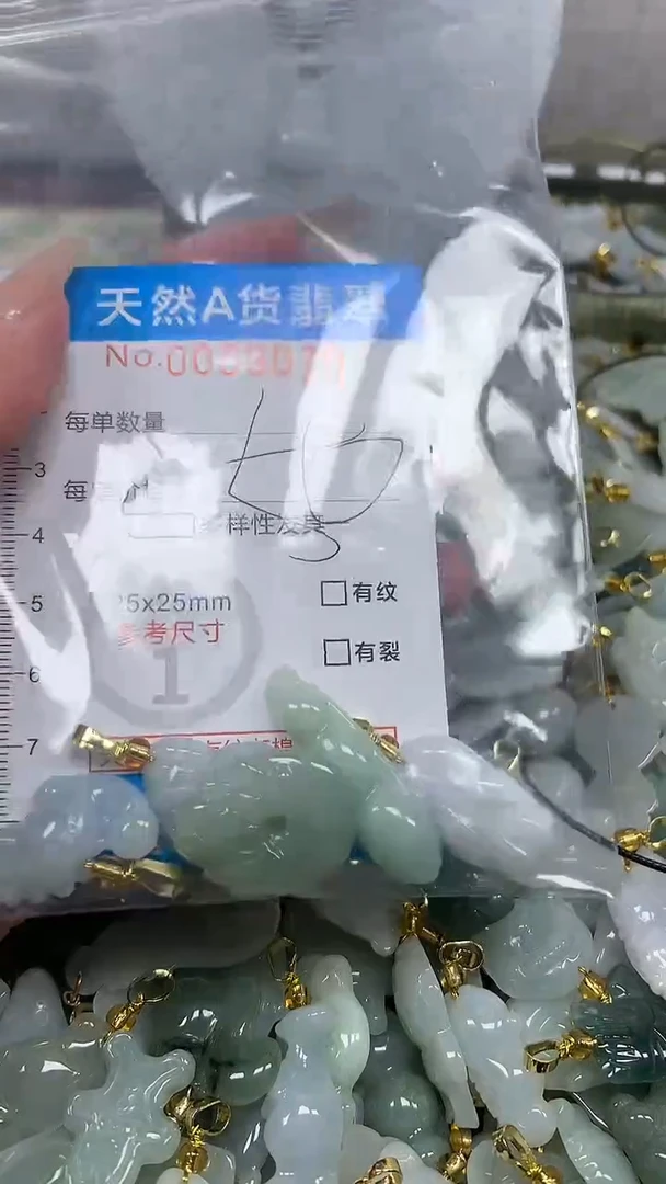 翡翠未镶嵌颈饰燕净货挂件-9070