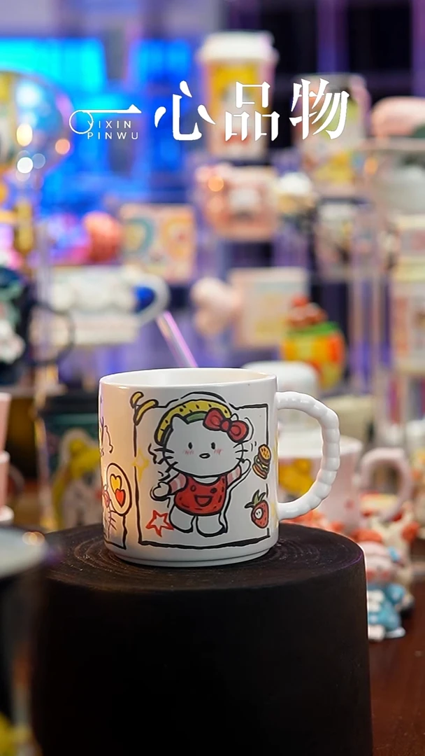 杯子瓷S192景德镇手工手绘杯子摆件