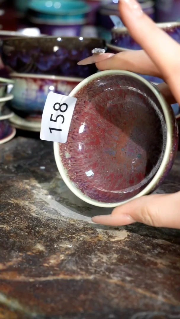 摆件精品窑变钧瓷茶器
