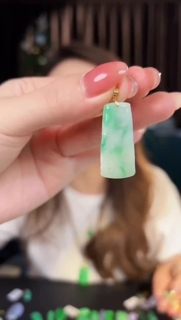 【闪购商品】翡翠颈饰18K金镶嵌缅料A货/支持复检/一件