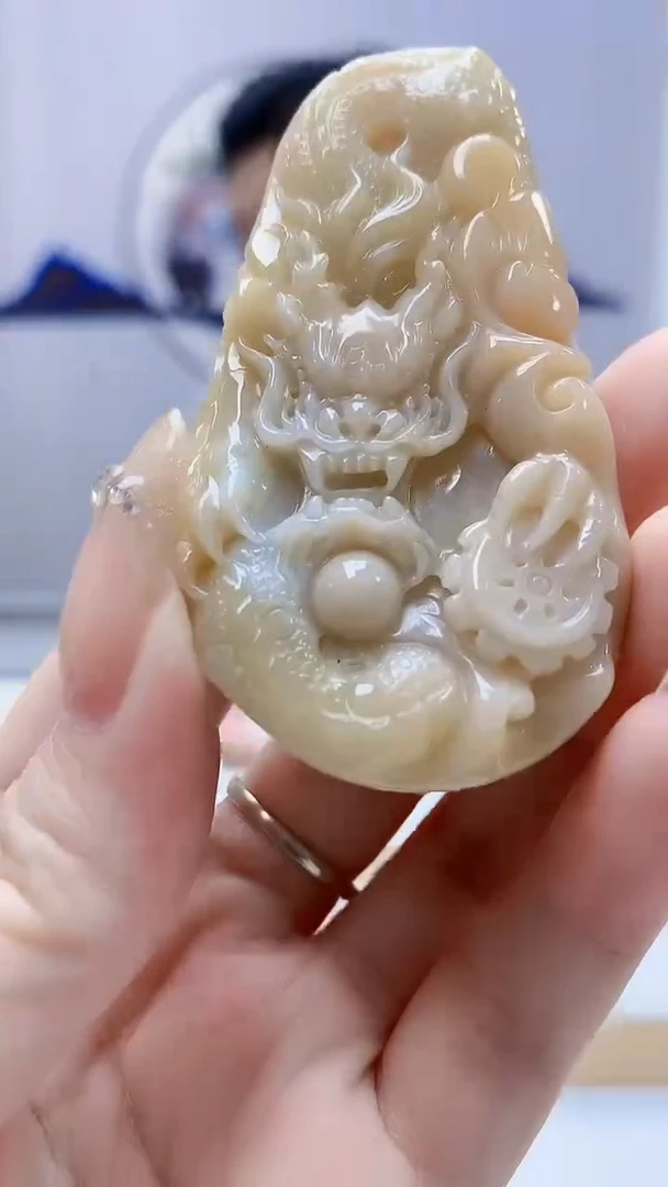 未镶嵌定制翡翠4917DD-毛货挂件38