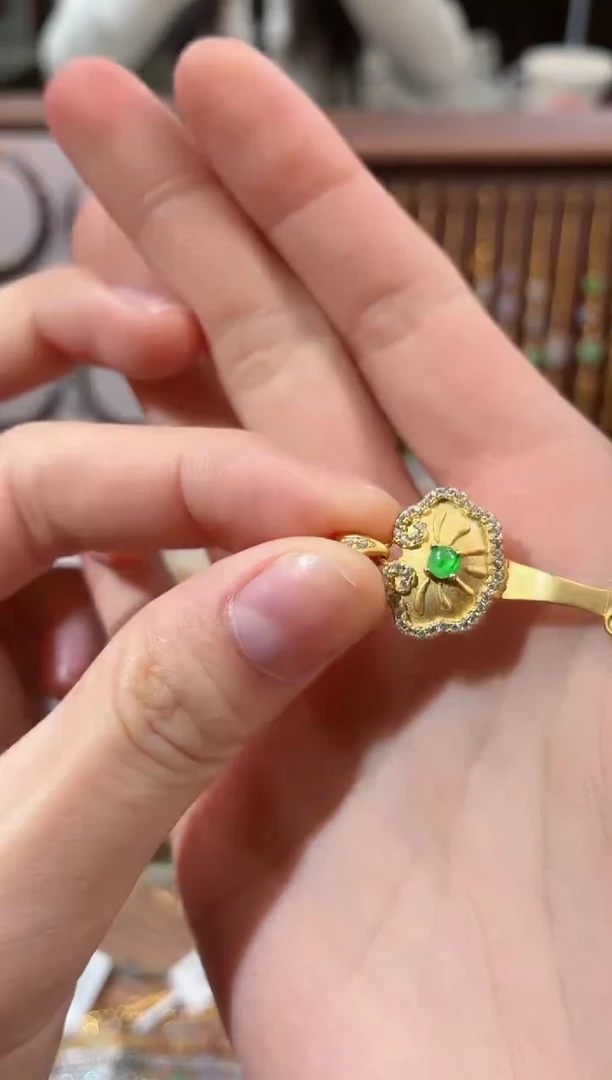 吊坠(不含链)银S925镶嵌翡翠吊坠