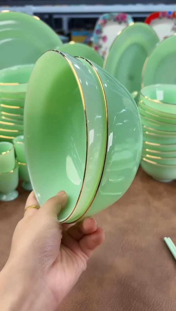 玉瓷 6.5英寸面碗2个景德镇陶瓷