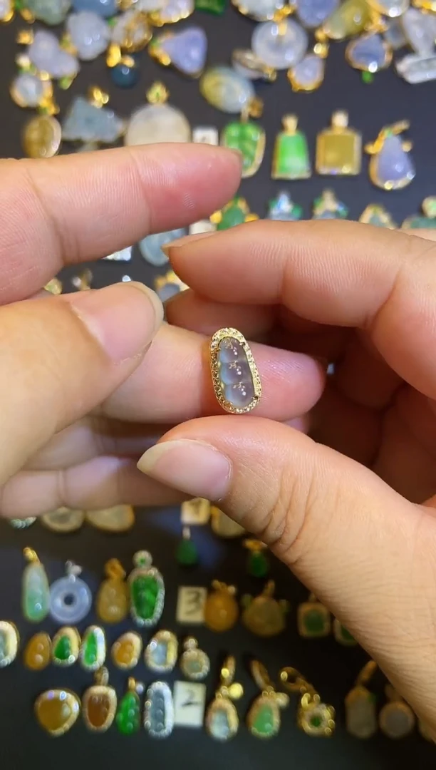 吊坠(不含链)银S925镶嵌翡翠1
