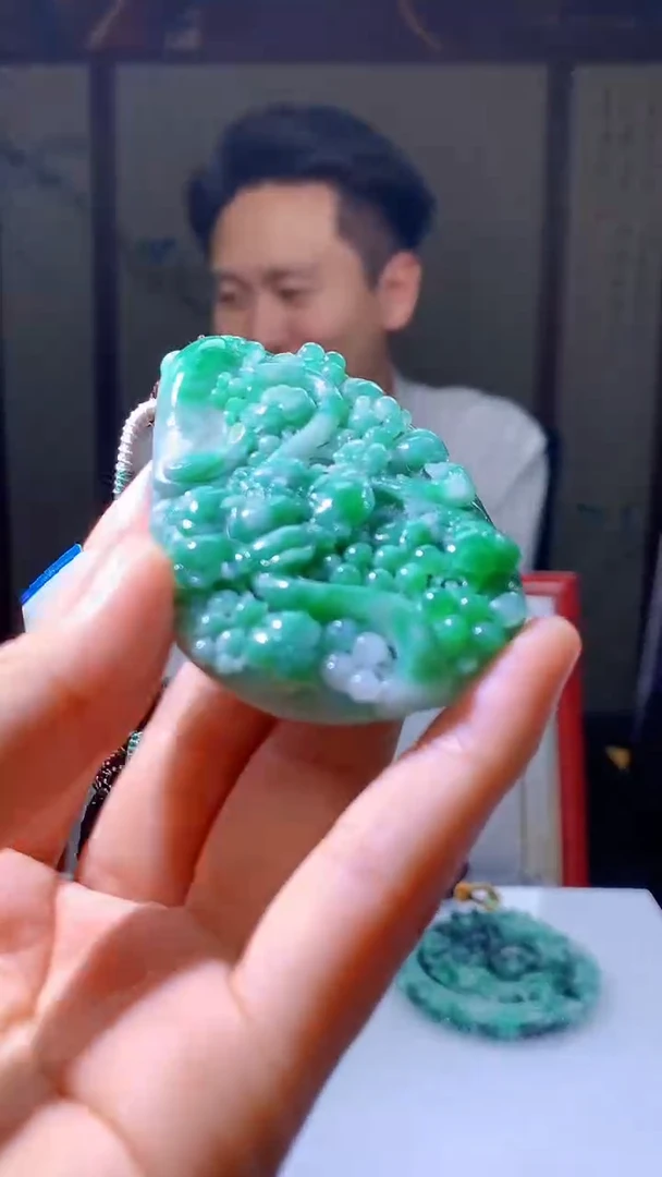 定制翡翠未镶嵌1057hm-毛货挂件43
