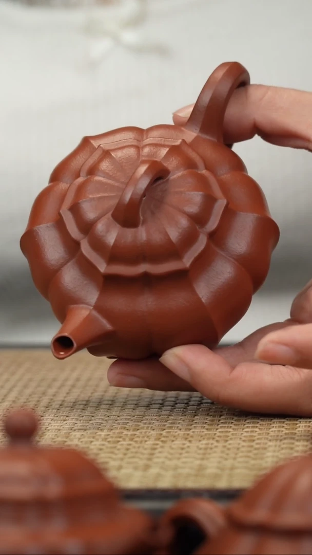【闪购商品】紫砂茶壶生砂朱泥筋纹培风