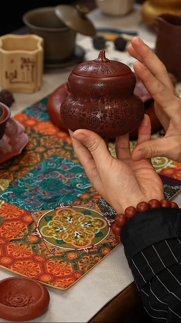 茶杯紫砂宽堂紫砂 福禄茶叶罐