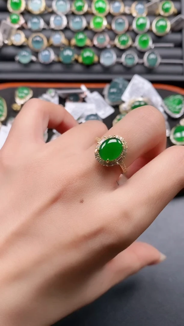 银S925镶嵌戒指翡翠1111