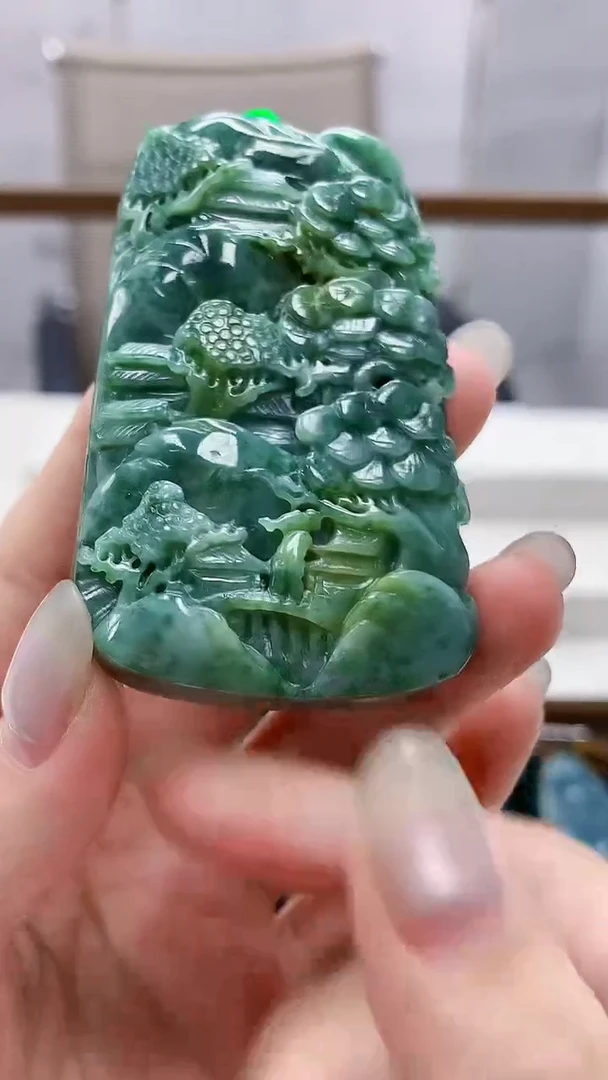 定制翡翠未镶嵌4868lr-毛货挂件51