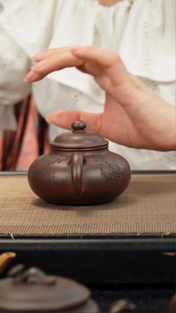 茶壶紫砂前*老紫泥容天150