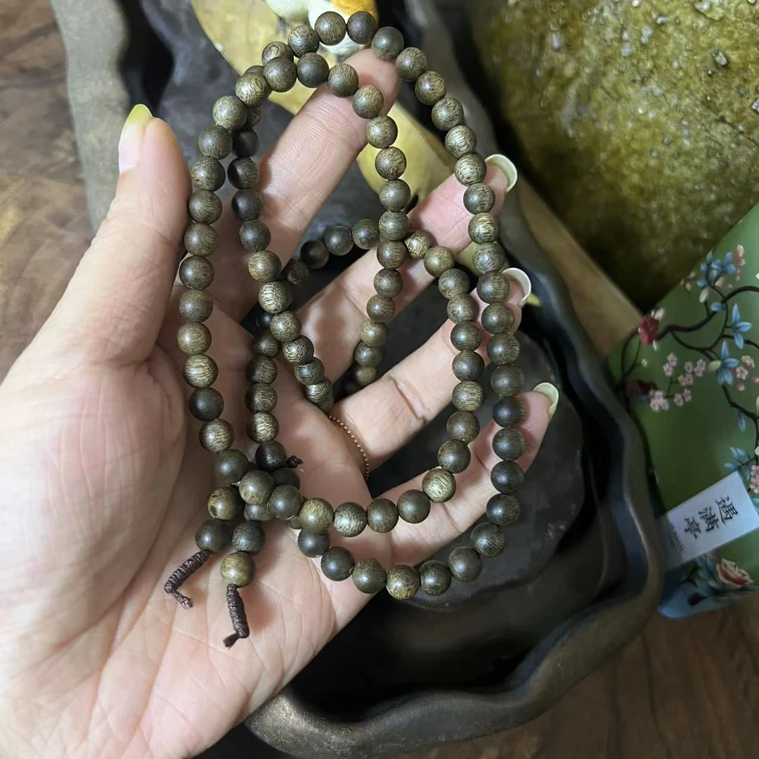 非金属木质项链 茶语-圆珠香香木质多圈项链6mm