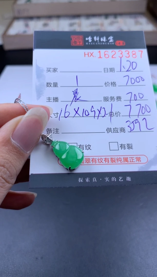 【闪购商品】翡翠挂件未镶嵌哈轩 挂件1