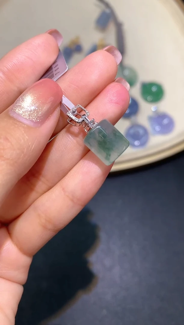 翡翠18K金镶嵌吊坠(不含链)吊坠A207|5980