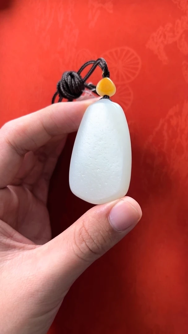 未镶嵌和田玉挂件新疆老熟料平安无事牌