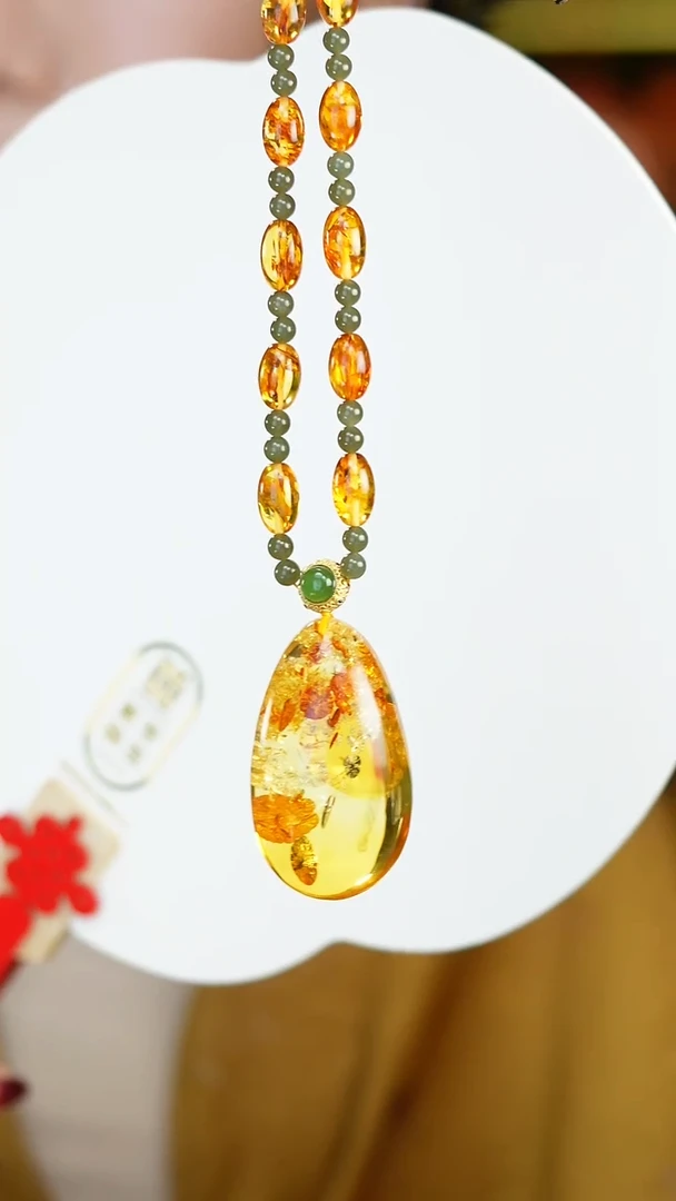 【闪购商品】琥珀（花珀）颈饰未镶嵌福利