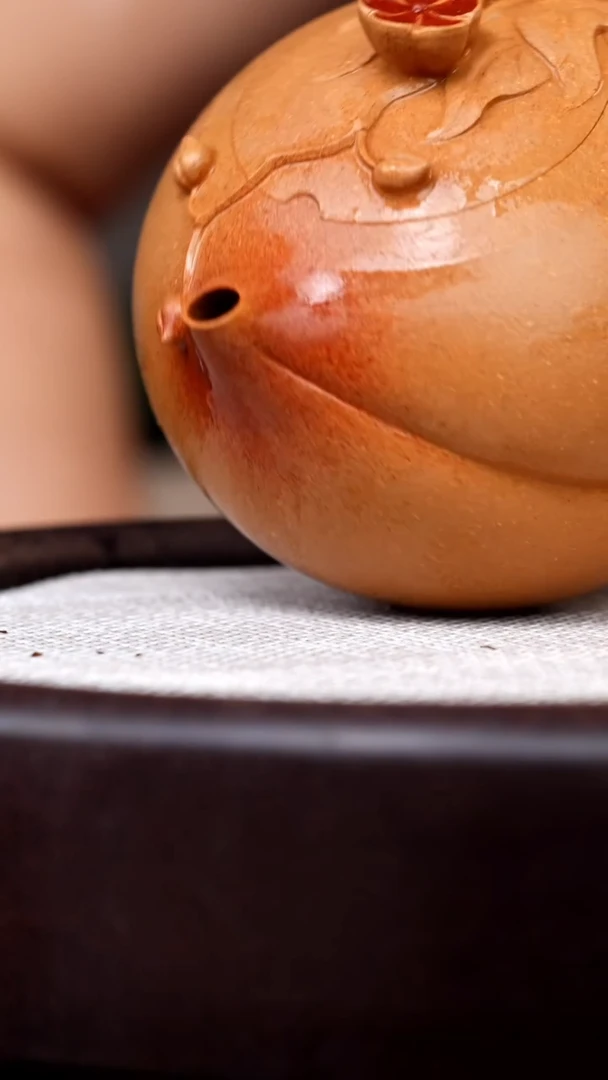 茶壶紫砂芳*段泥寿桃壶