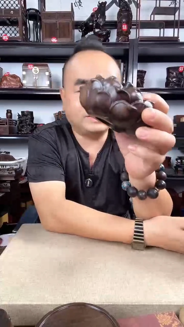木莲花香炉老李红木工艺品