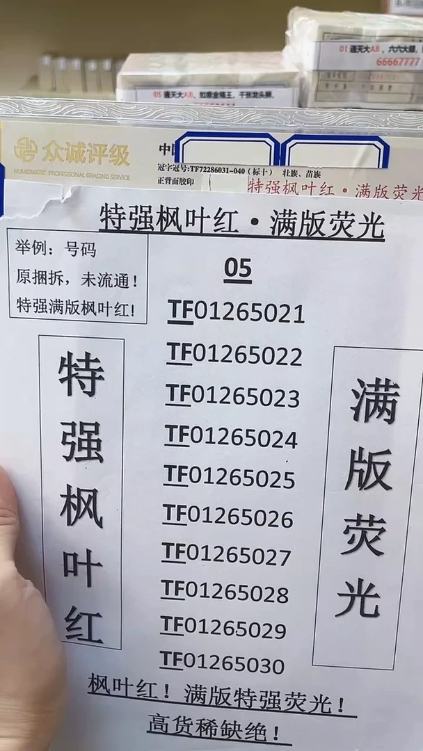 05【特强枫叶红 满版荧光】标十