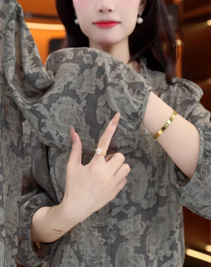 堇兰2025新款新中式国风设计感气质小衫M488鑫鑫