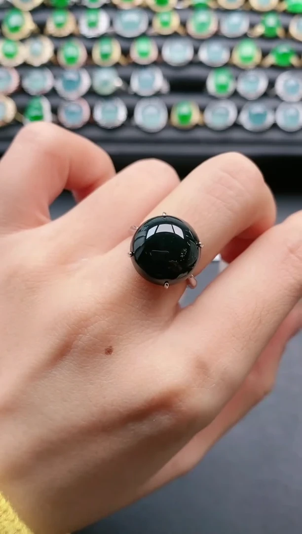 【闪购商品】翡翠戒指银S925镶嵌11111111