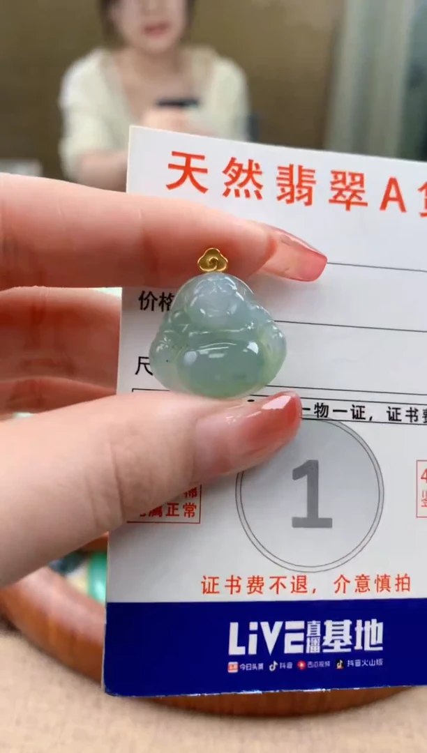 颈饰未镶嵌翡翠天然A货翡翠挂件
