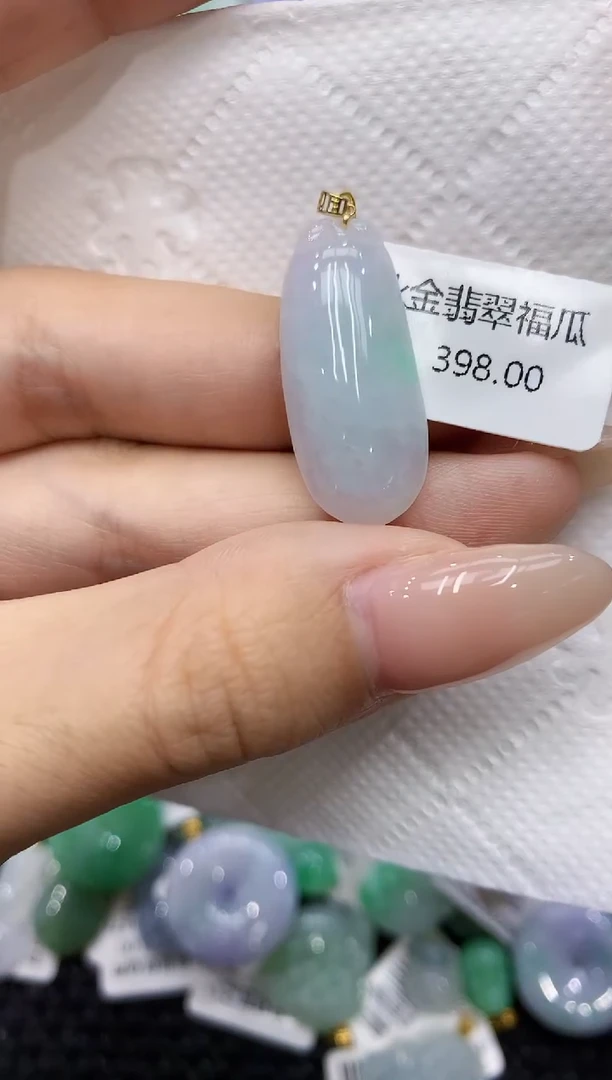 翡翠18K金镶嵌颈饰111111111111