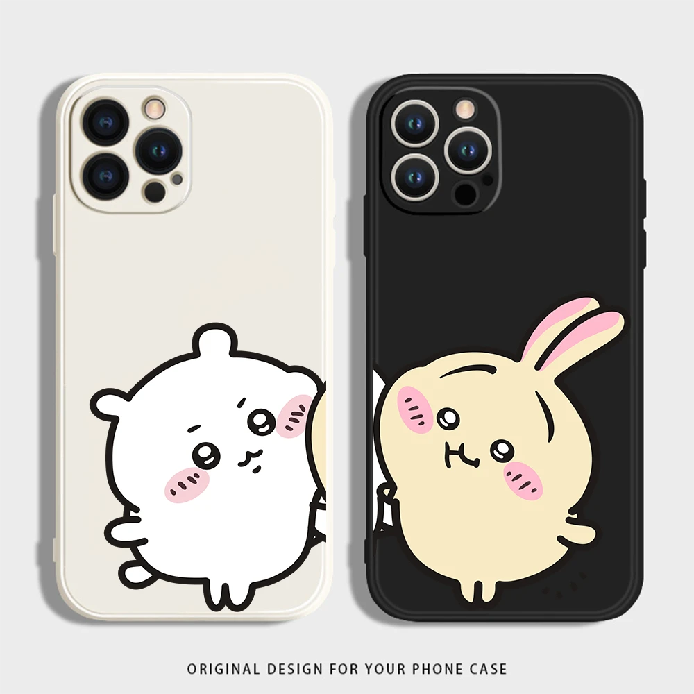 情侣吉伊卡哇适用iPhone16手机壳VIVO防摔OPPO华为全包荣耀硅胶软