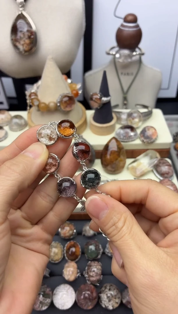 银S925镶嵌珠宝半成品水晶天*～定制定制