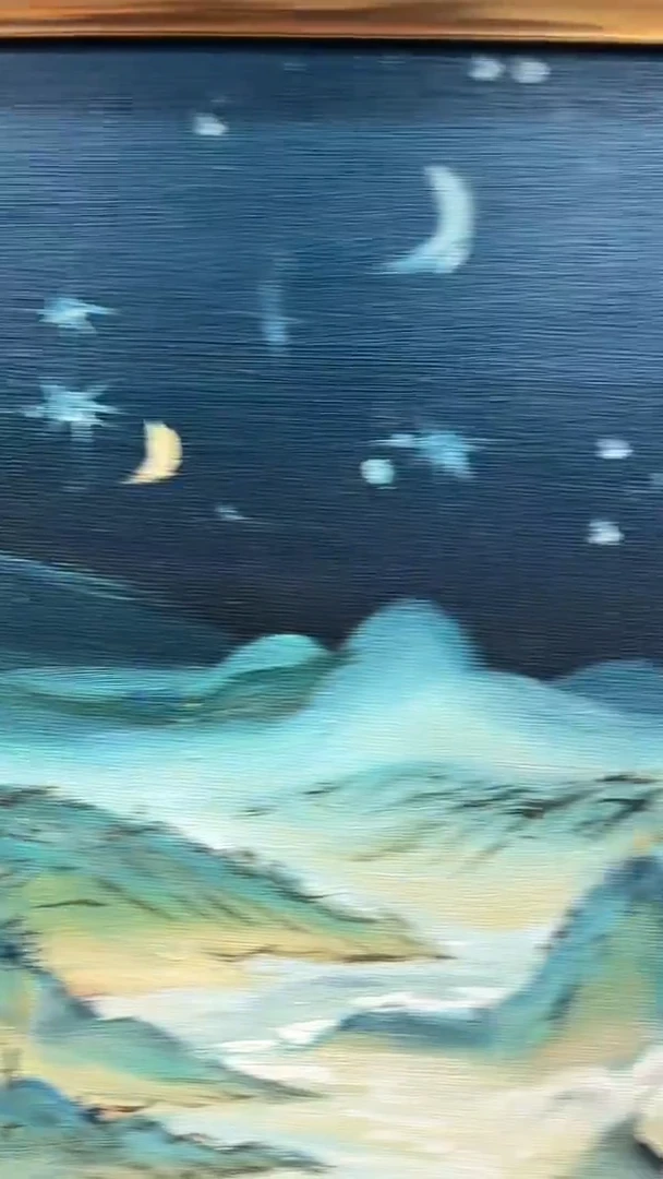 国画吴子逸-50x60-山水-带框-补书