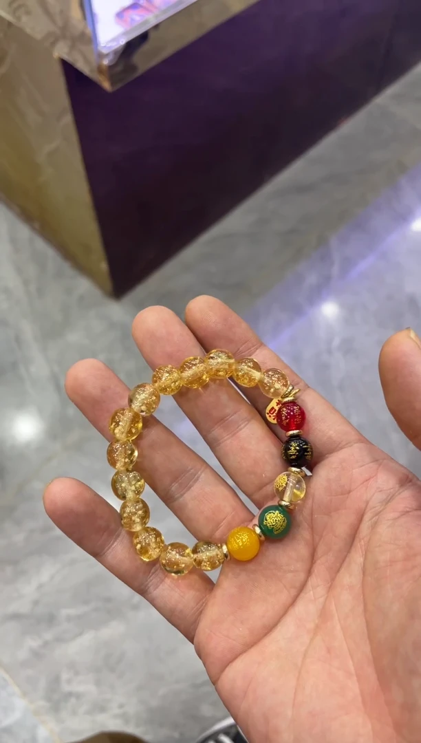 五台山直发金箔琉璃五路cc手串