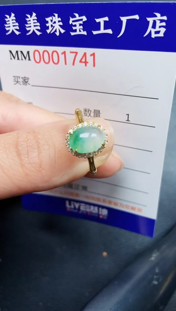 翡翠银S925镶嵌颈饰1741