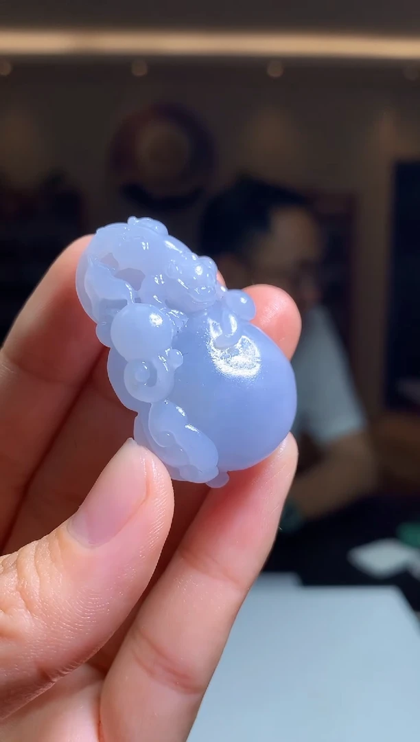 定制翡翠未镶嵌1087hm-毛货挂件44