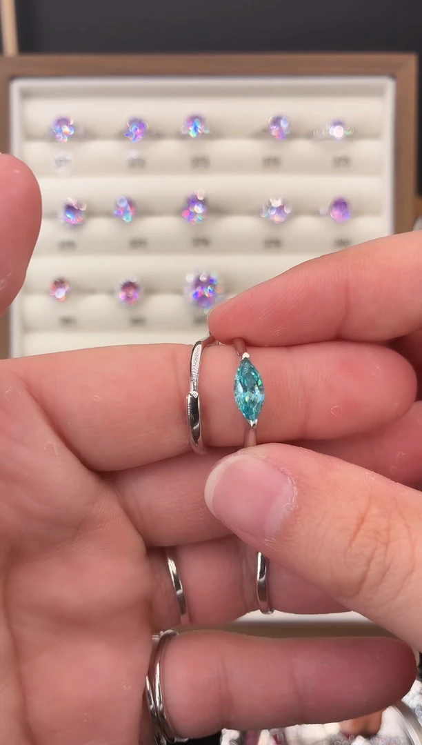 银S925镶嵌戒指帕拉依巴碧玺11111111111