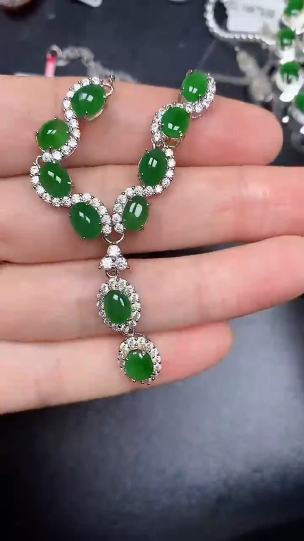 银S925镶嵌戒指翡翠1990