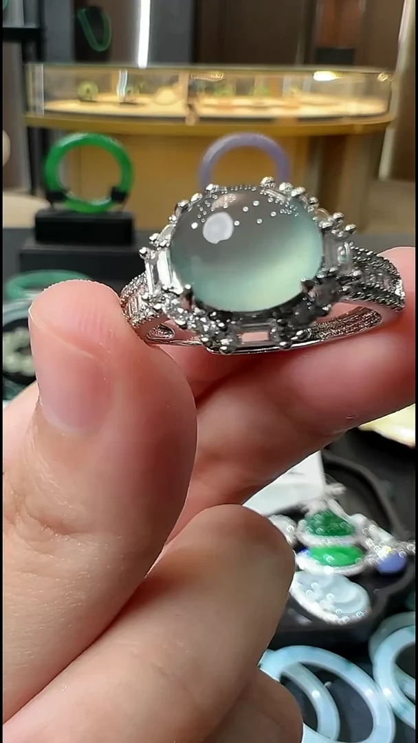 合金戒指翡翠天然A货翡翠AQ028多样性发一