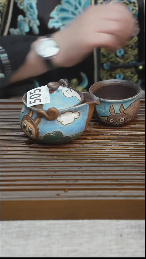 纯手工粗陶茶具每一只不一样