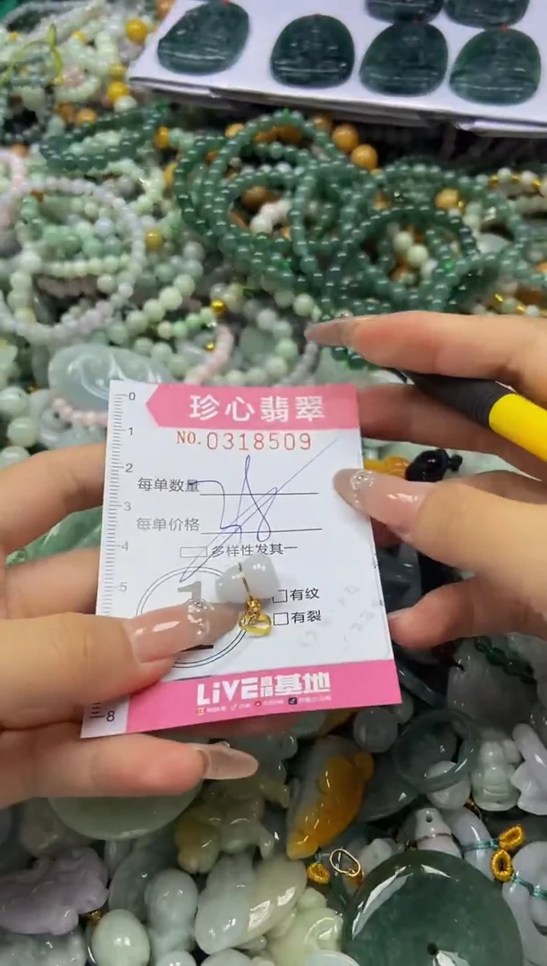 翡翠未镶嵌颈饰闪购0318509多样性发其一