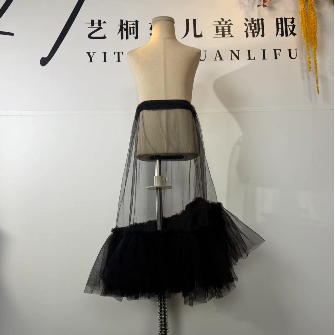 现货 黑色纱裙 百搭配饰 儿童礼服艺桐轩儿童潮服