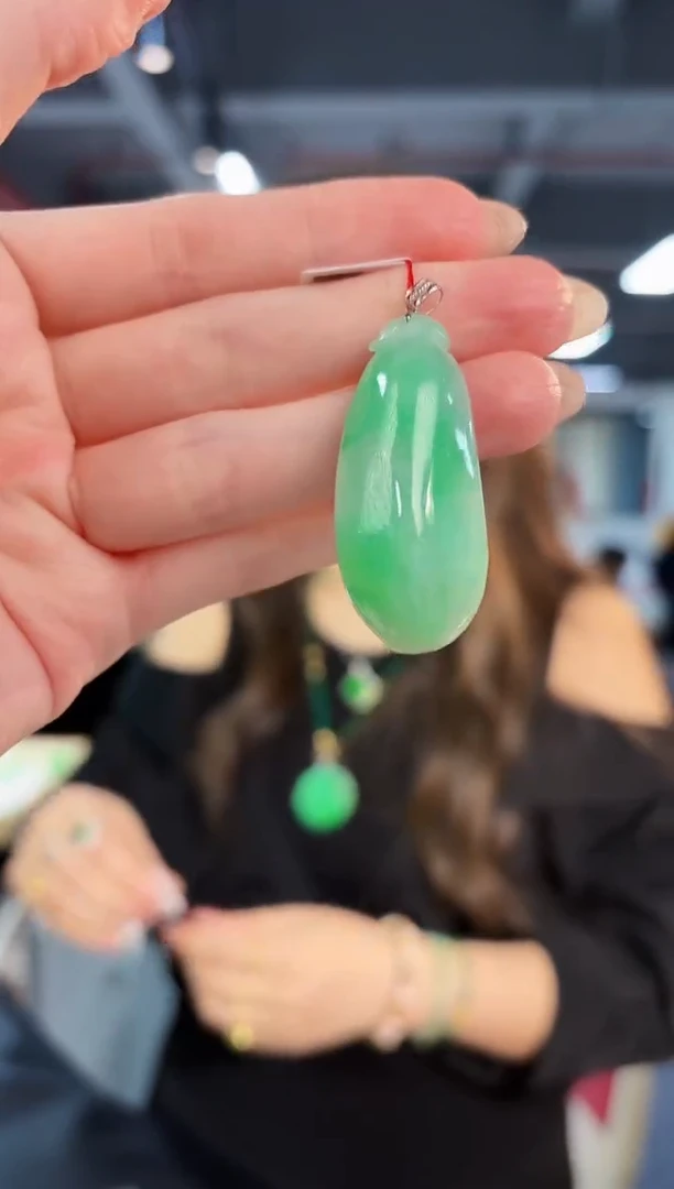 【闪购商品】翡翠颈饰18K金镶嵌缅料A货/支持复检/一件