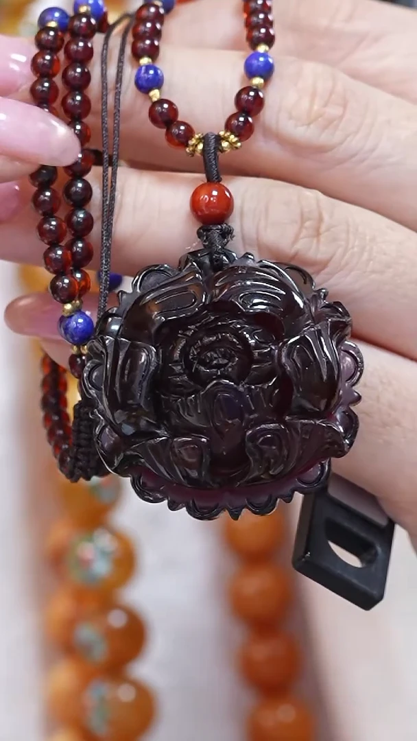 琥珀颈饰未镶嵌8293天然蜜蜡珠宝奇石云端妖孽全部保真