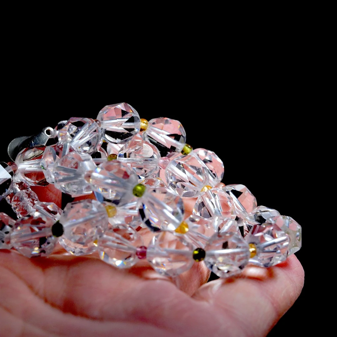 【兰帝专属】白水晶钻式切彩碧玺公主项链（多样性发其一）